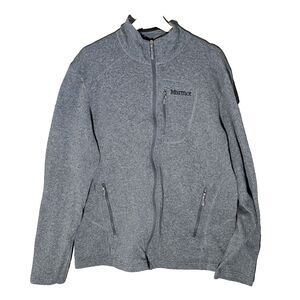 Marmot Gorpcore Sweater Fleece Full Zip Jacket Heather Gray‎ XL